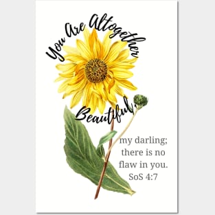 Sunflower Bible Verse Song of Songs Posters and Art